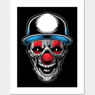 Skull clown Posters and Art